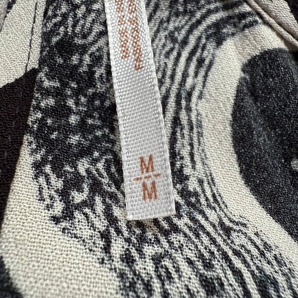 Free People Size M Halter Black Abstract Driftaway Cold Shoulder Tunic Top Dress - Picture 13 of 15